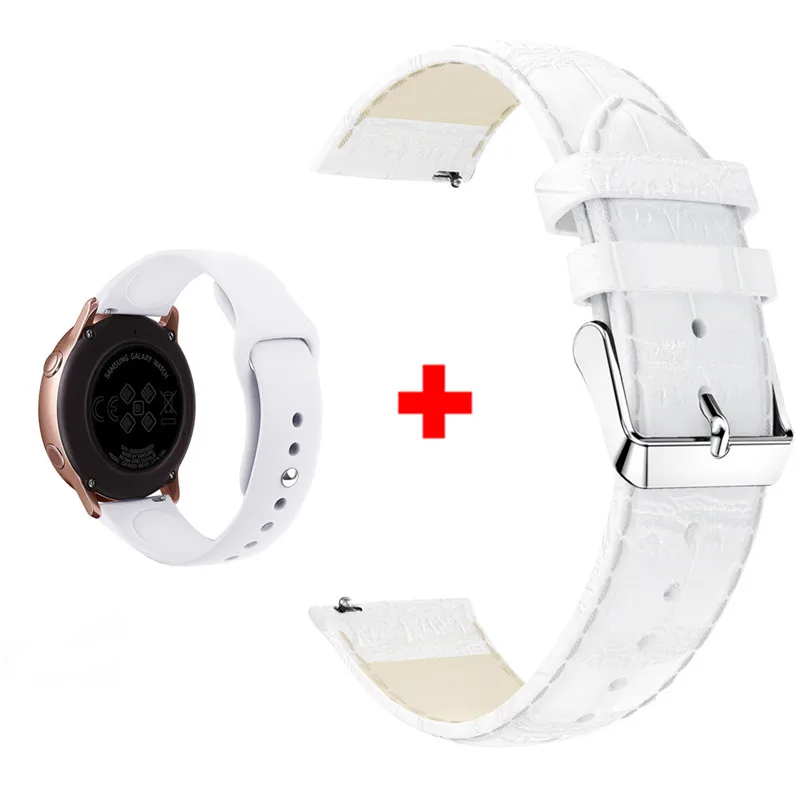 Color21 2 In1 группа смотреть кожи для samsung Galaxy Watch active 42 мм Smart Замена ремешка браслет Шестерни Спорт/S2 классический ремешок для часов - Цвет: Color21