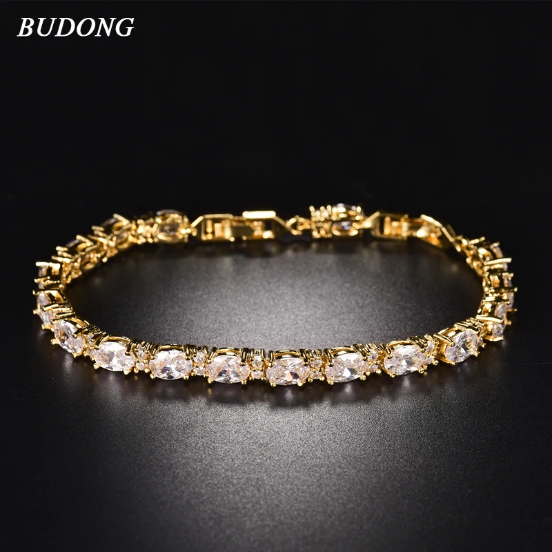 BUDONG 17cm Infinity Chain Link font b Luxury b font Bracelet Women font b Jewelry b