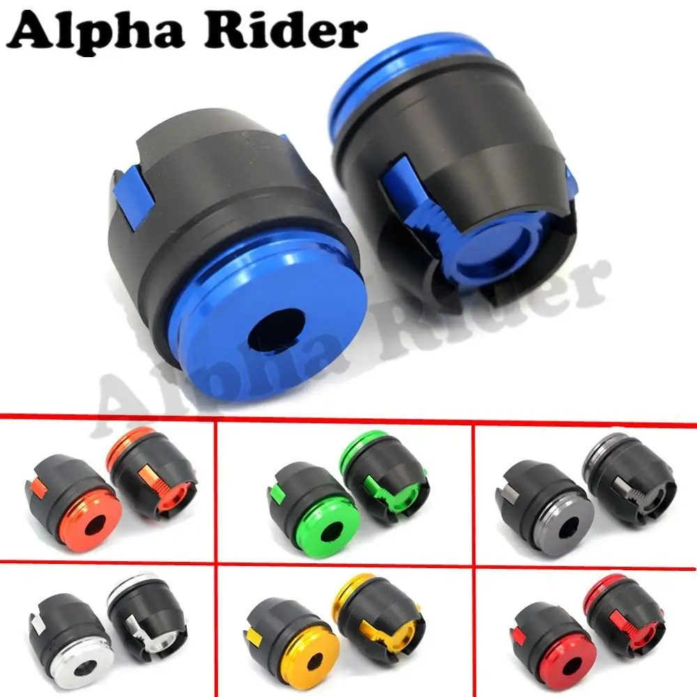 Pair 12MM Billet CNC Motorcycle Front/ Rear Wheel Axle Fork Frame Slider Crash Pad Protector Cover for Suzuki Kawasaki 7 Color pair 12mm billet cnc motorcycle front rear wheel axle fork frame slider crash pad protector cover for suzuki kawasaki 7 color