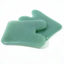 1 шт. Лицевая панель из натурального зеленого нефрита, гуаша, лицевая выскабливающая пластина, скрапательная пластина, массаж для лица для тела, аппарат для лифтинга
