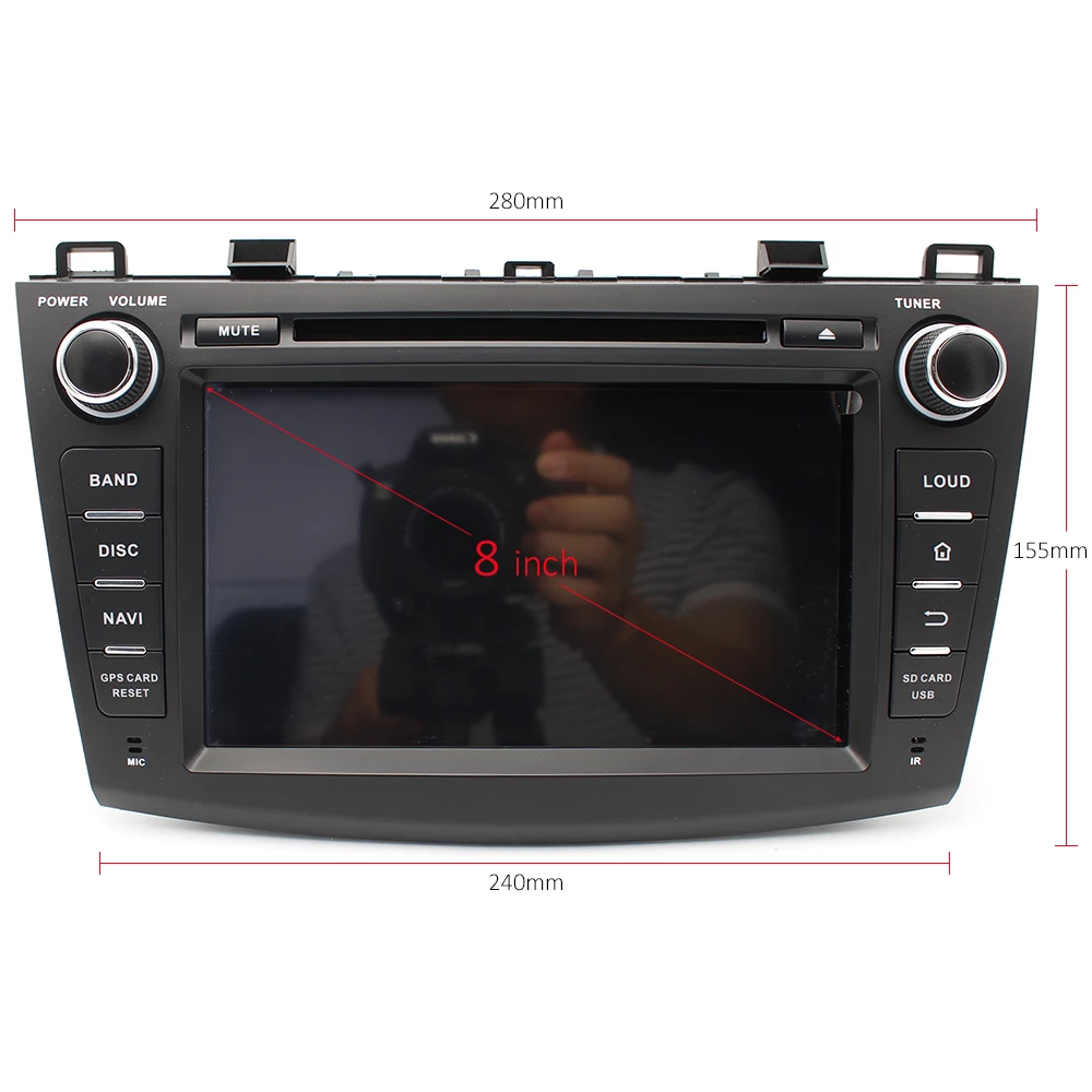 Clearance GreenYi 4G RAM Android 9.0 Car DVD For Mazda3 Mazda 3 2009-2012 DSP Radio GPS Multimedia Player Head Unit 1