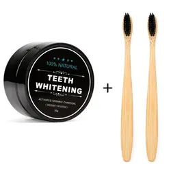Зубные бамбуковые древесный уголь для отбеливаяни зубов порошок зубные инструменты отбелить зубная пудра с зубной щеткой для гигиены