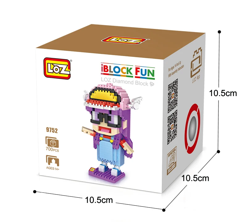 LOZ Building Blocks Toy Arale Dr Slump Action Figure Toy Diamond Model Toys 700Pcs Gift For Age Children 14+ Offical Authorized