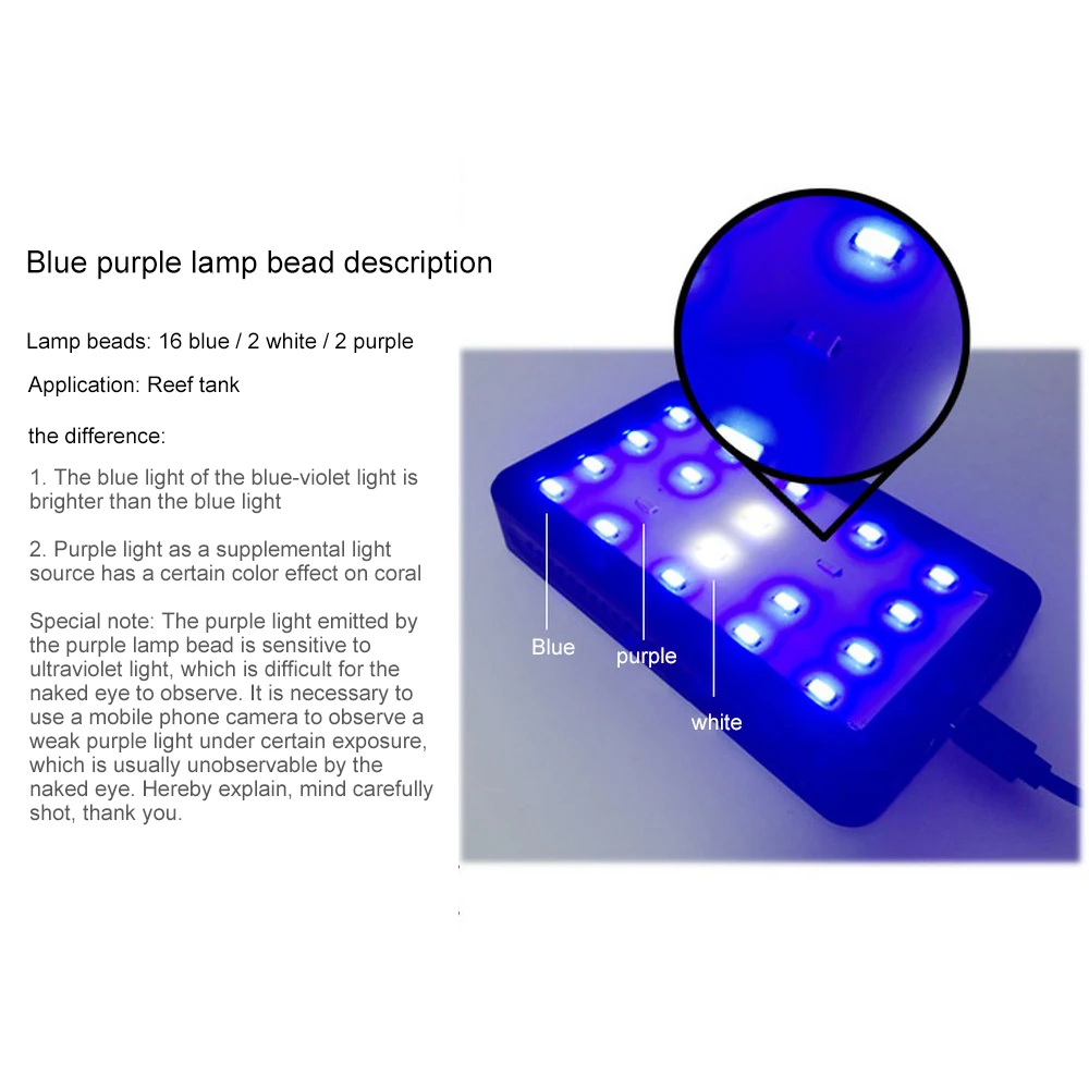 Синий светодиодный светильник для аквариума 3 блока регулируемый пластиковый фильтр для аквариума Специальный синий фиолетовый морской цилиндр лампа для аквариума фильтр насос