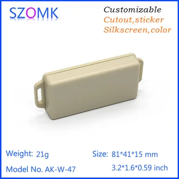 

100 pcs a lot High quality abs material distribution wall mount DIY for PCB circuit board Split box plastic enclosure 81*41*15mm