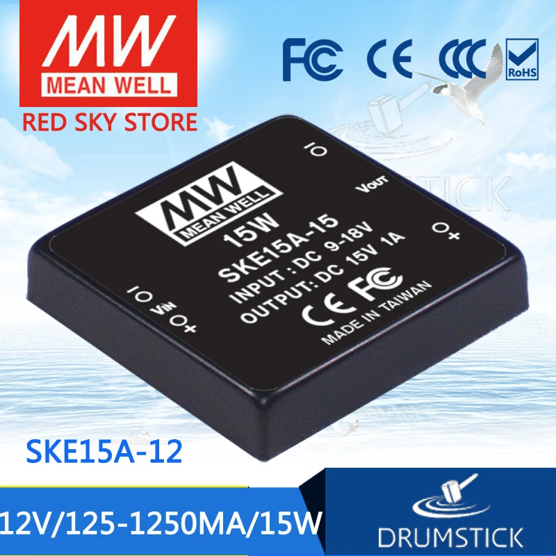 

MEAN WELL SKE15A-12 12V 1250mA meanwell SKE15 12V 15W DC-DC Regulated Single Output Converter