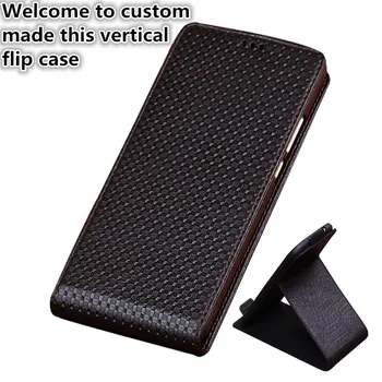 

HY03 Genuine Leather Flip Case Cover For Xiaomi Redmi Note 7(6.3') Vertical flip Phone Up and Down Leather Cover phone Case