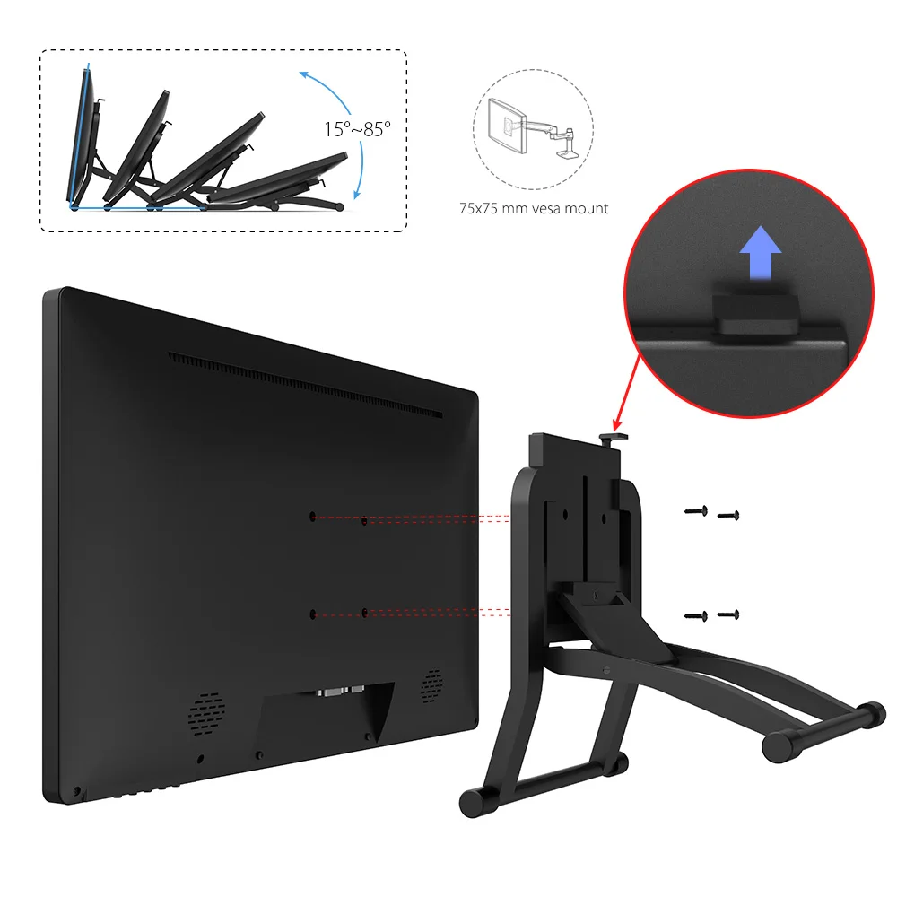 XP-Pen Artist22 Pro dibujo pluma pantalla 21,5 pulgadas Monitor gráfico 1920x1080 FHD Monitor de dibujo Digital con soporte ajustable - 3