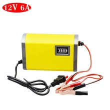 12V 6A Universal Smart Car Battery Charger Power Charge AGM VRLA Gel Lead Acid Motorcycle Charger