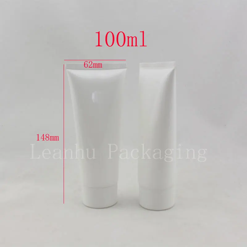 100ml white empty lotion tubes bottle , refillable squeeze tubes