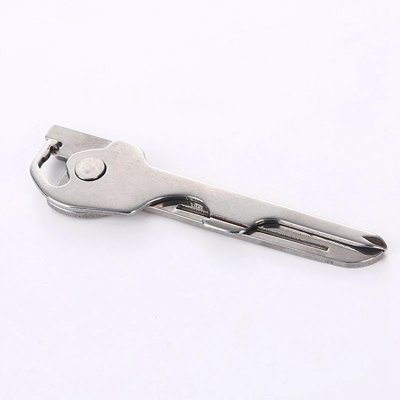 

6 in1 Stainless Steel EDC Multi tool Keychain Utiliity Camping Swiss Pocket Survival Knife Utili-Key Multi Function Keys Knife