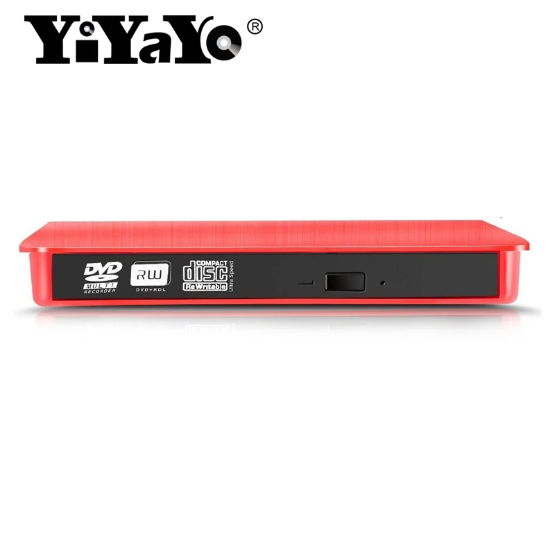 YiYaYo USB 2,0 Внешний привод DVD-ROM CD/DVD RW ГОРЕЛКА чтение писатель маленький новейший портативный для настольного компьютера и ноутбука высокого качества