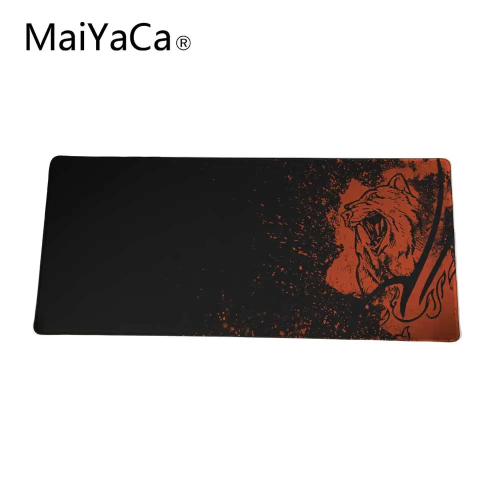 Большой коврик для мыши MaiYaCa 900X400 белый медведь игровой с застежкой по краям