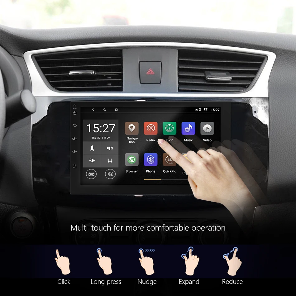 Best Vtopek 7" car radio Android multimedia player HD audio Digital Touch Screen 2 DIN 1024 x 600 universal MP4 for Chrysler Citroen 2