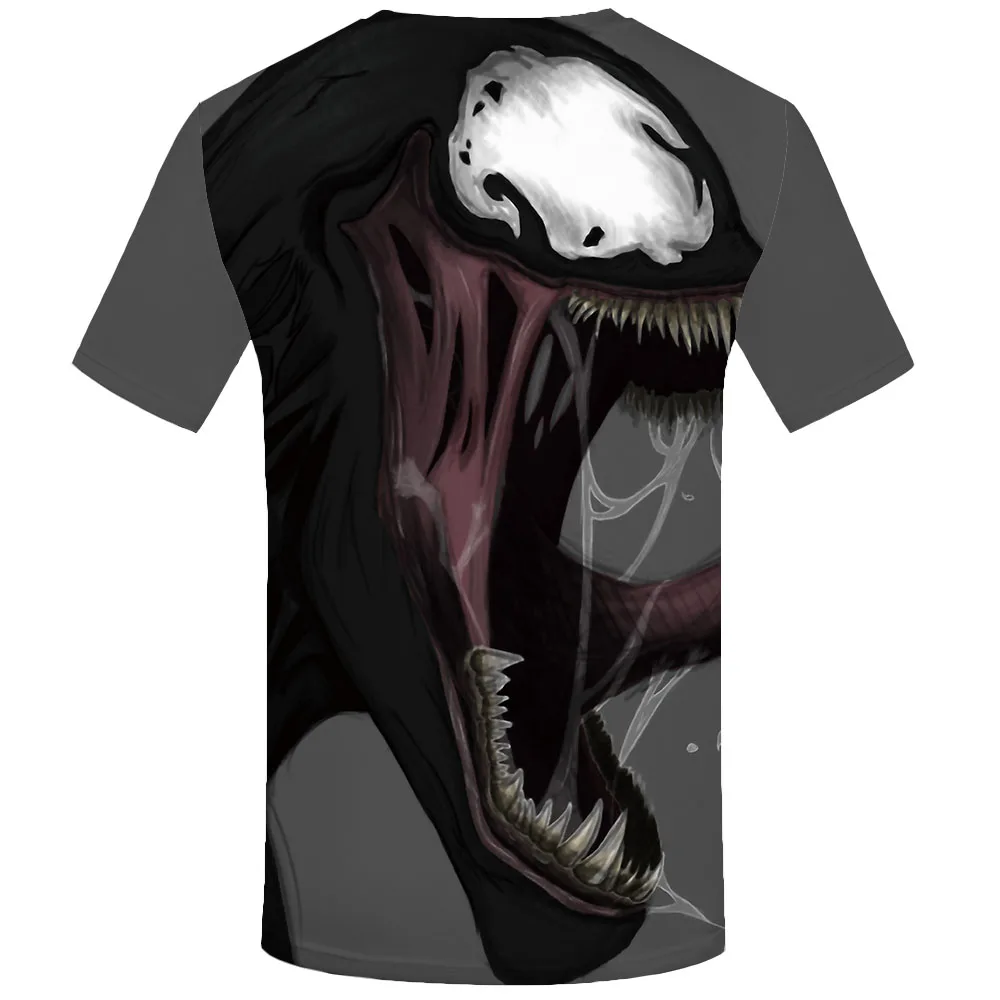 Забавные футболки Venom Футболка "Марвел" Для мужчин в стиле Мстителей футболки Повседневное в готическом стиле, футболка для ребенка с бойню футболки 3d короткий рукав в стиле «панк-рок»