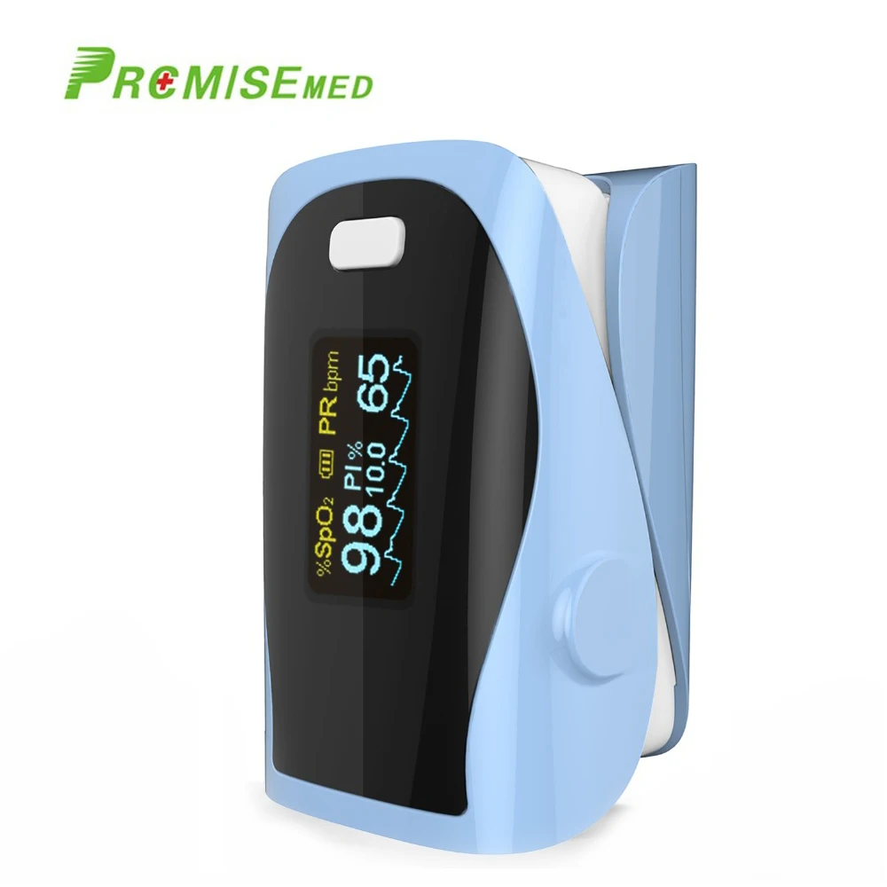 Fingertrip Pulse Oximeter Blood Oxygen Saturation Monitor SPO2 PR Blue