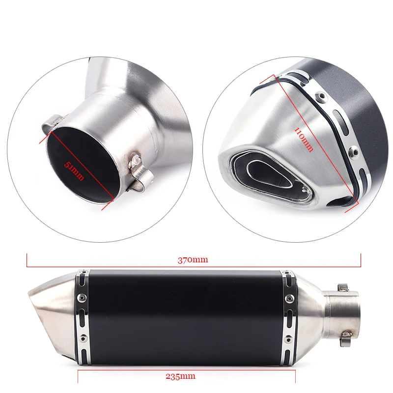 Llena de la motocicleta sistema de Escape silenciador de Escape antideslizante para YAMAHA XG250 XT250 modificado póngase en contacto con medio tubo adaptador de conexión