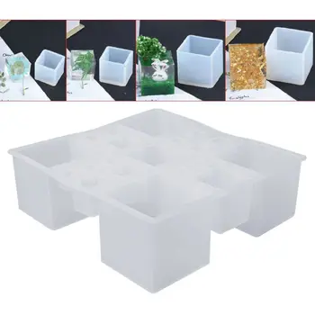 

Silicone Mold Conjoint Cube Mirror Different Sizes Combine DIY Jewelry Making Cake Decoration Crafts Epoxy Resin Handmade Tools
