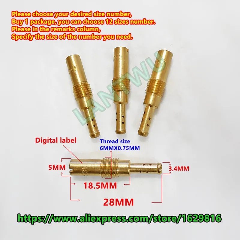 (12 шт. в упаковке) мотоцикл CB400 CG125 ~ 250 Keihin carburetorPE CVK FCR PWK PWM PJ CBR CR пилот/медленная