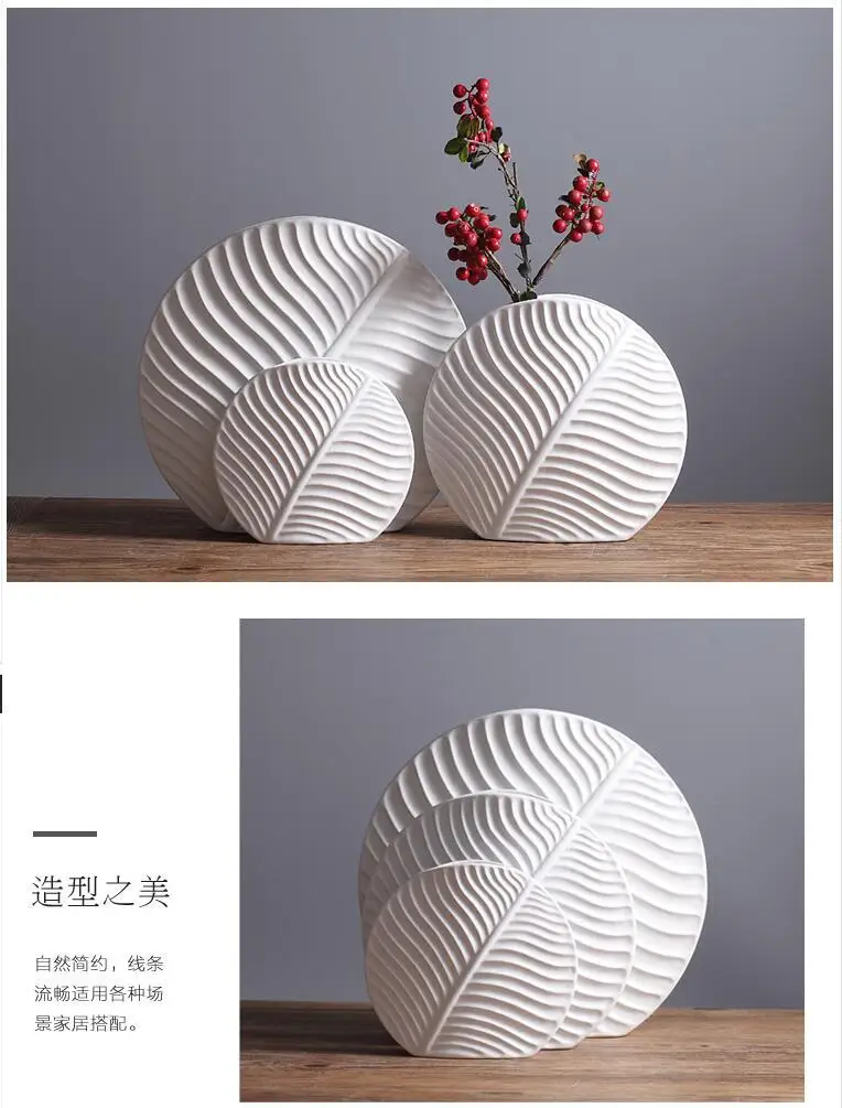 Керамическая ваза в скандинавском стиле, современный минималистичный стиль, модная модель для гостиной, украшение в виде цветка, украшения для дома
