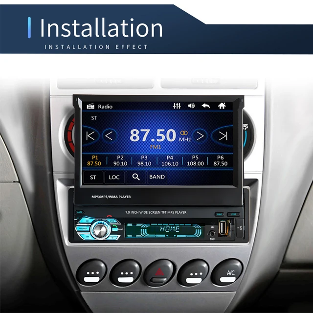 Autoradio GPS Bluetooth Navigation voiture stéréo lecteur MP5 Contrôle de l' écran tactile 7 USB SD - Cdiscount Auto