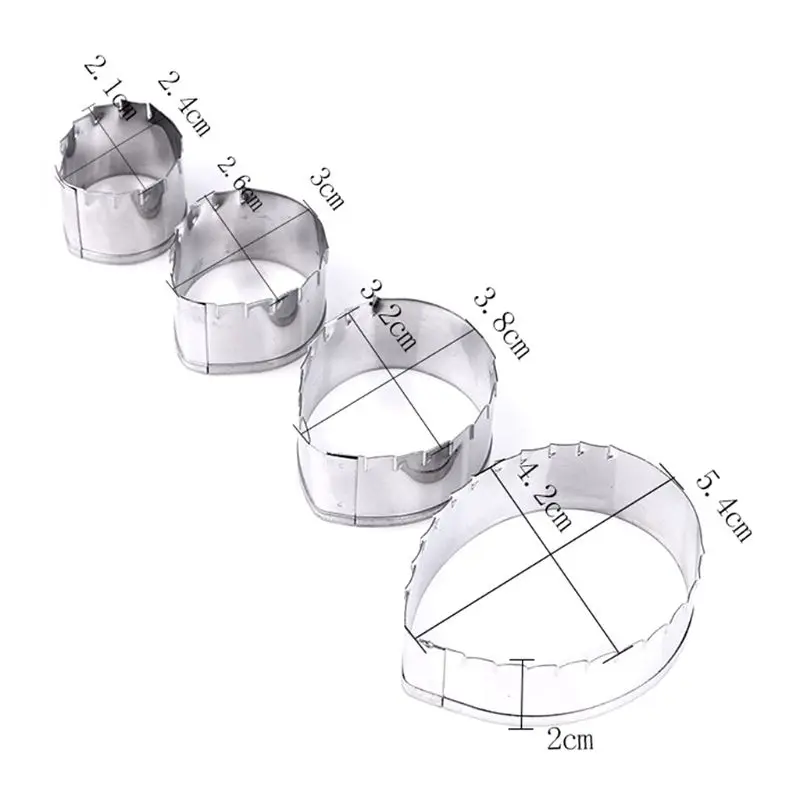 4 шт./компл. листок розы формочка для печенья помадка инструмент из нержавеющей стали украшения торта формочка домашняя кухня гаджеты