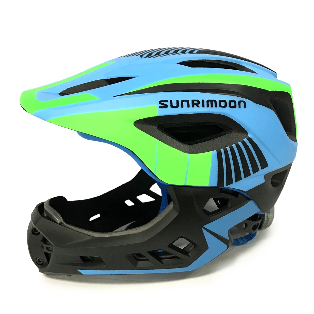 

Bike Full Face Helmet Children Safety Riding Skateboard Helmet Inline Skating Sports Protective Equipment with Detachable Chin