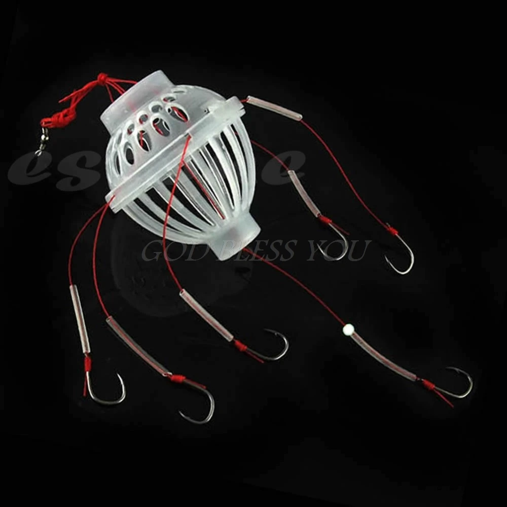 

Spherical 1PC/Set Sea Monster with 6 Strong Fishing Hooks Carbon Steel Plastic Carp Fishing2.17 * 2.56 Fishhooks Fishing Tackle
