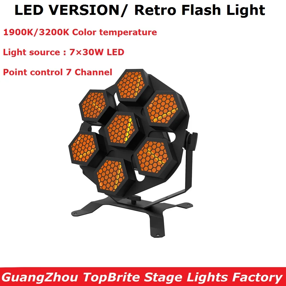 

1XLot LED Retro Flash Light 7X30W LED Stage Light Dj Light Effect For Party Wedding Disco Events Lighting Shows Dj Equipments