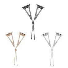 ALLOYSEED класса люкс Нержавеющая сталь с украшением в виде кристаллов часы ремешок для наручных часов Apple Watch замена Браслет ремешок для наручных часов iWatch 1/2/3