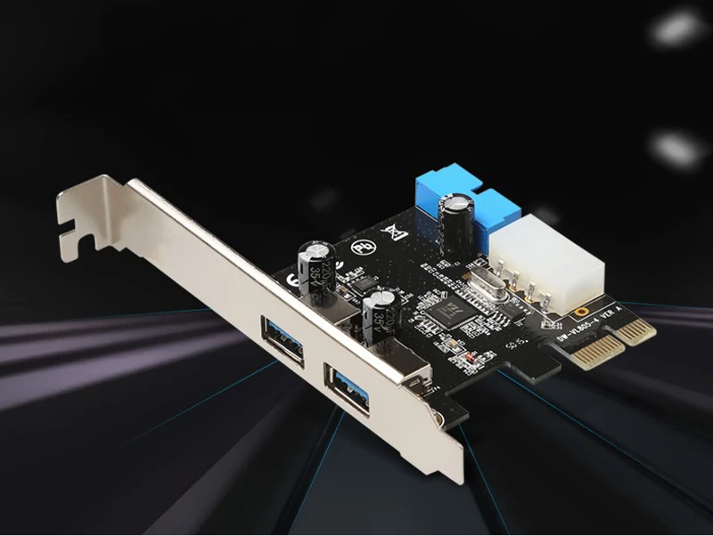 2 портами плата PCI Express USB 3 0 Фронтальная панель с адаптером для карт управления 4