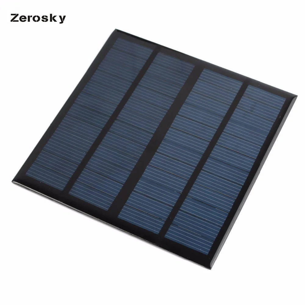 Zerosky Solar Panel 12V 3W High Efficiency Mini Solar Panel Module Solar Charger for Phone Zerosky Solar Panel 12V 3W High Efficiency Mini Solar Panel Module Solar Charger for Phone