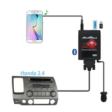 Moonet Bluetooth Adattatore per Auto MP3 USB/AUX Stereo da 3.5mm Auto Senza Fili Hands Free Per La Radio fit Per Honda 2.4 Accord Civic Odyssey