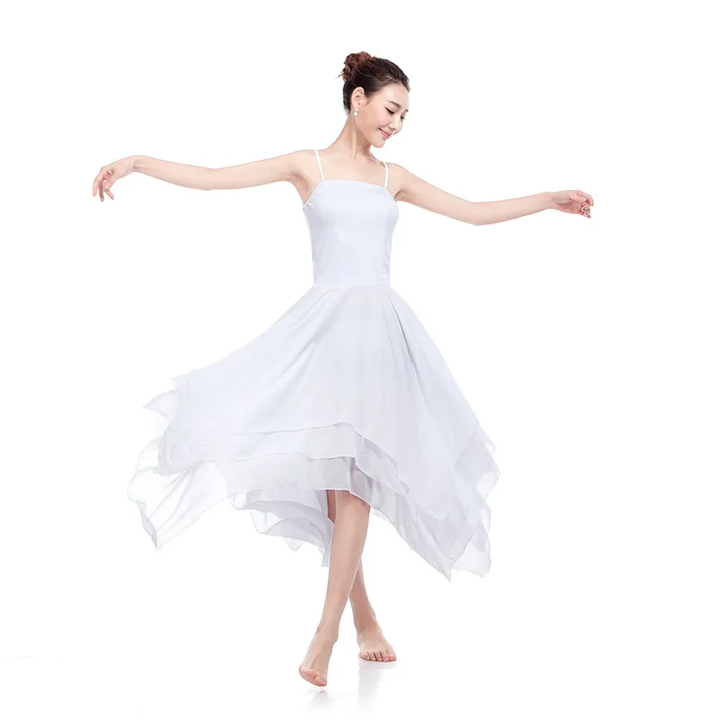 White Dance Leotards For Adults Ballet Tutu Skirt Elegant Lyrical Modern Dance Contemporary