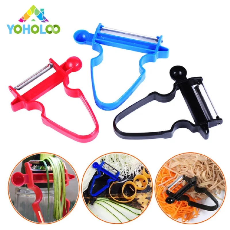 

3 Pcs Set Slicer Shredder Peeler Julienne Cutter Multi Peel Stainless Steel Blade Zesters Kitchen Tools Magic Trio Peeler Set