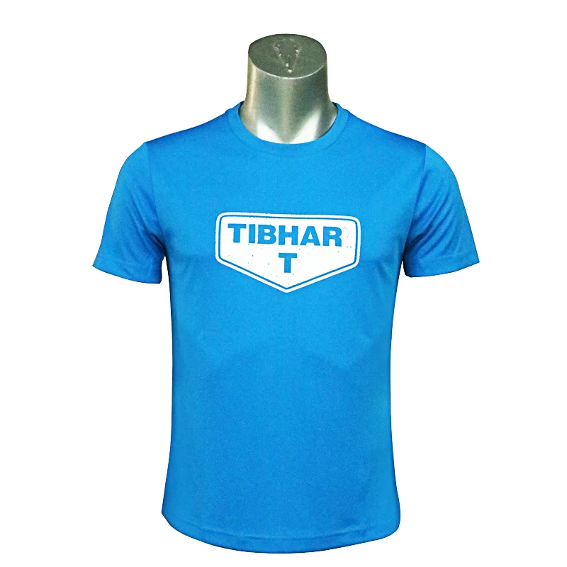 TIBHAR настольный теннисные майки быстросохнущая футболки с коротким рукавом пинг-понг ткань спортивной футболки