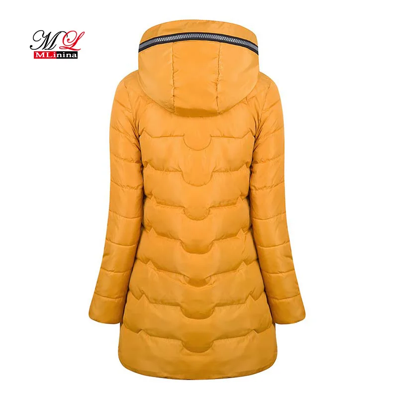 MLinina 2019 Winter Jacket Women Hooded Warm Plus Size 6xl 7xl Cotton Coat Padded Female Slim Long Jacket Women Parka Outwear