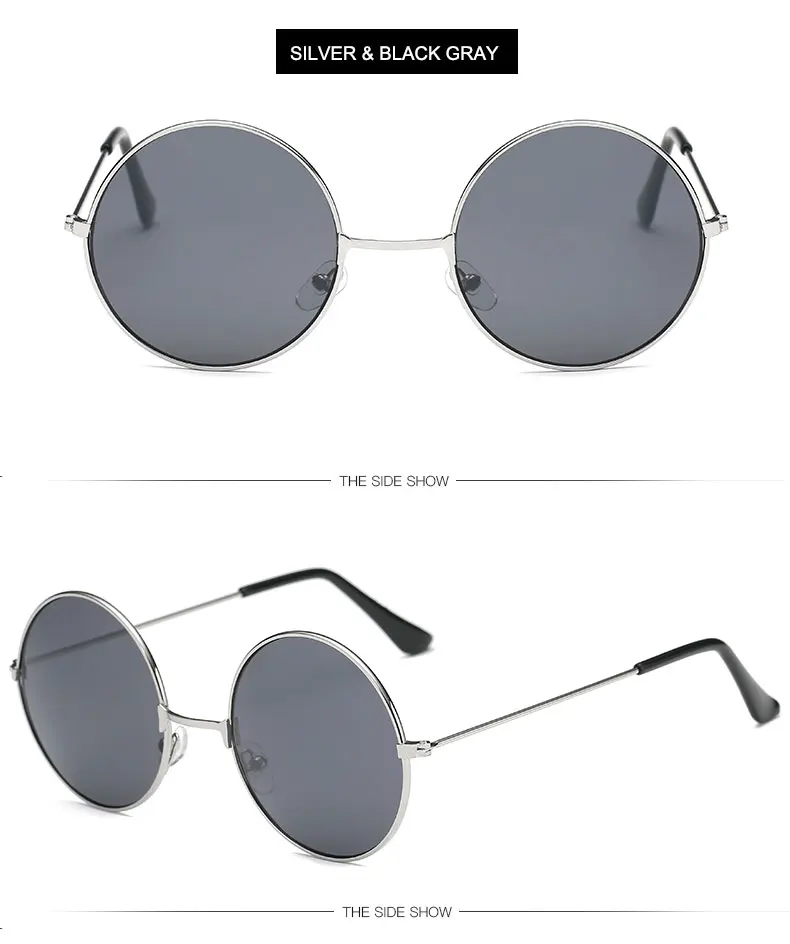 Round Sunglasses Gold Frame Sun Glasses For Men Ladies Designer Retro Eyeglasses Oculos de Sol Brand Vintage Women