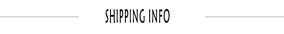 SHIPPING INFO