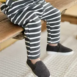 Новые детские для маленьких мальчиков Обувь для девочек теплые хлопковые Брюки для девочек флис мягкий Повседневные штаны для мужчин для
