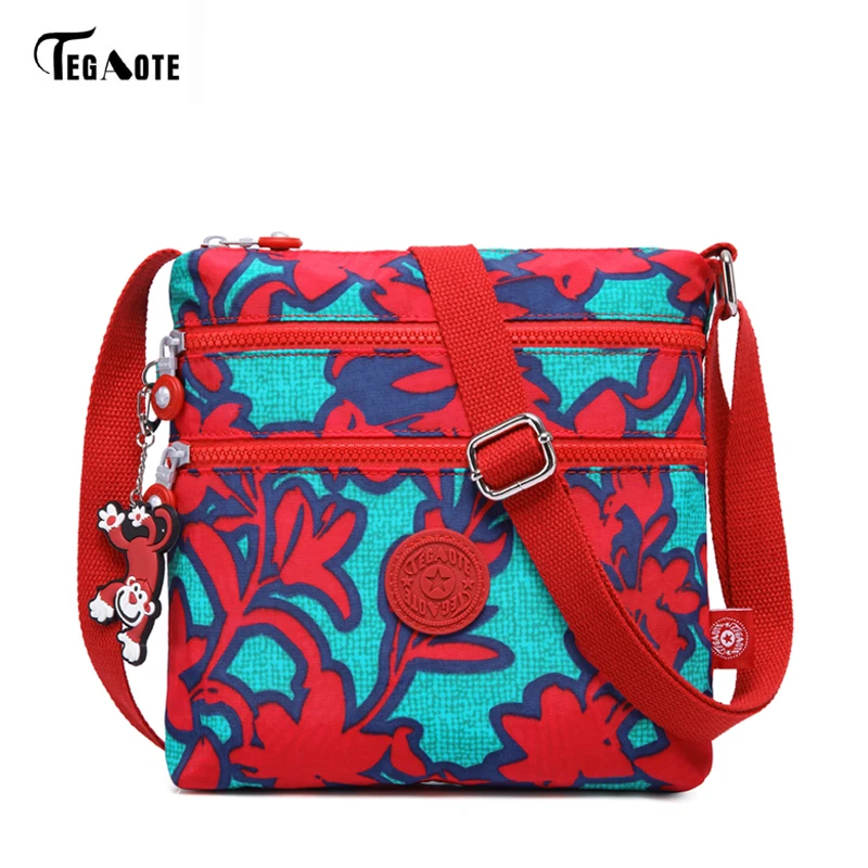 TEGAOTE, известный бренд, мультяшная нейлоновая сумка, повседневные сумки-мессенджеры, женская сумка на плечо, водонепроницаемая пляжная сумка