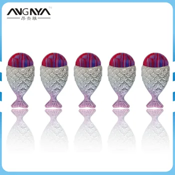 

ANGNYA 2017 Factory Personalised 5Pieces/Lot Colorful Cute Mermaid Makeup Tool Cosmetic Foundation Fish Powder Makeup Brush