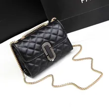 Женская маленькая настоящая сумка Алмазная цепочка пакет оригинальность Досуг одного плеча Span личности B492