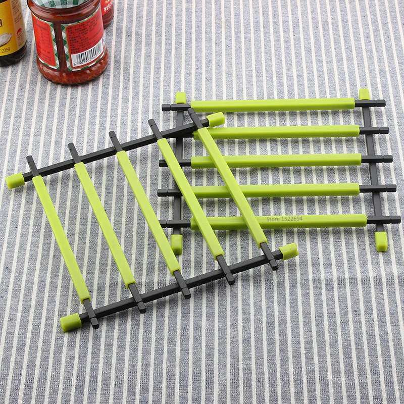 

Premium Table Trivet Mat Heat Resistant Silicone Metal Pad Hot Pot Holder Non-slip Insulation Mat Square Hot Pad Trivet Green