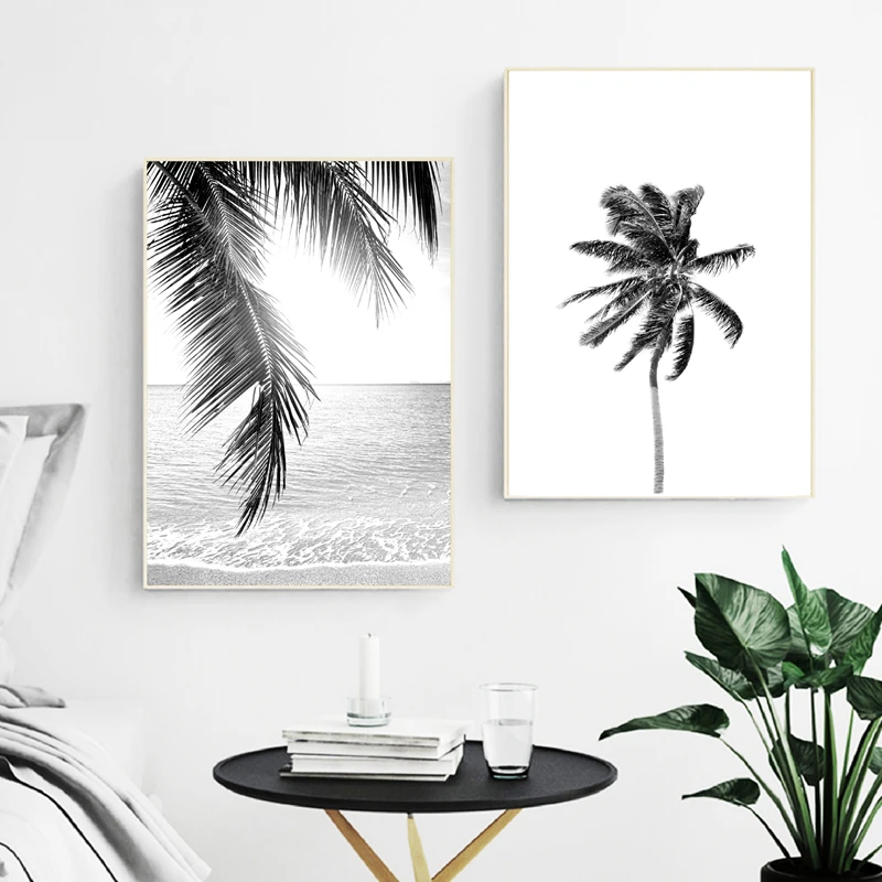 Palm Tropical Leaf Canvas Print Living Room Decor