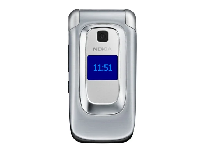 Разблокированный Nokia 6085 GSM 2G 1,8 дюймов fm-радио 970 мАч флип Восстановленный мобильный телефон многоязычный - Цвет: Серебристый