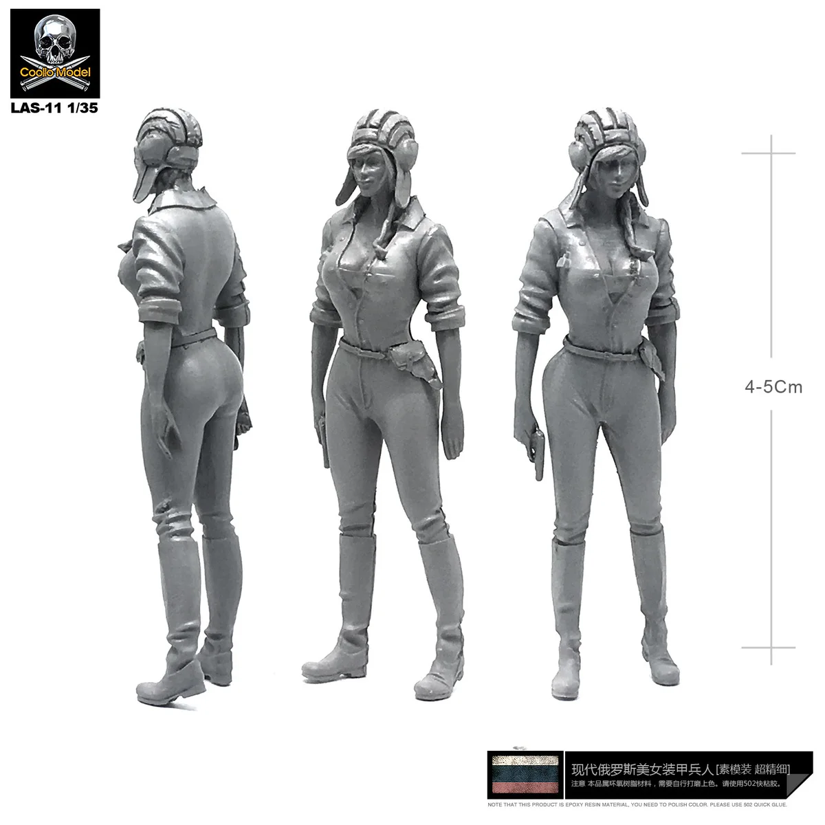 

Freeshipping1/35 Russian Beauties Armored Soldier Resin Man LAS-11