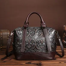 2017 Mujeres Del Cuero Genuino Bolsos de Moda Elegante bolsa de Hombro Famosa Marca Designe Femenino Mensajero de La Vendimia Del Bolso de Totalizador Del Embrague