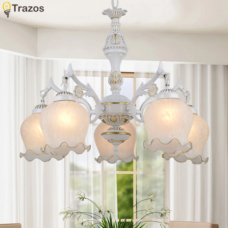 

New Hot genuine zinc vintage flowerliker lamp LED Chandelierl ights Top novelty Indoor Lights wedding decoration foyer lamp