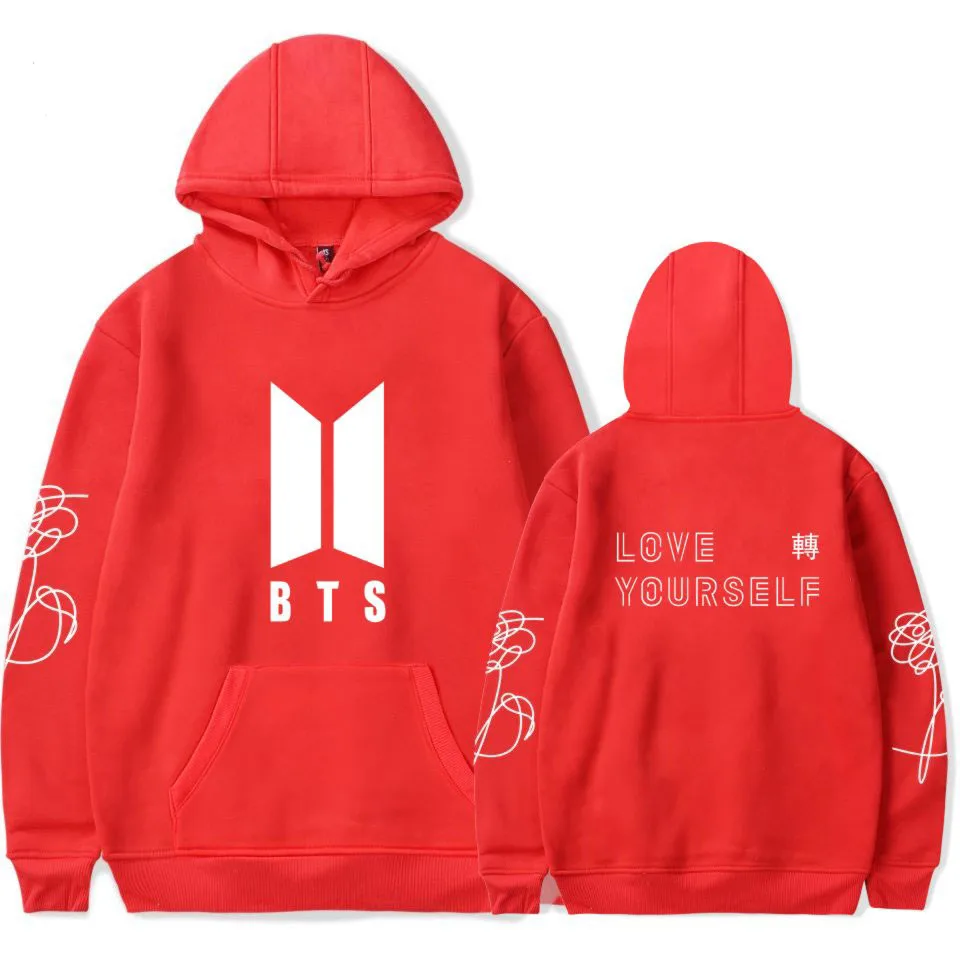 aikooki women long sleeve tops Man Long Sleeve HoodiesBTS Hoodies Sweatshirts Tear Print  Male Female Hoodies Sweatshirt Clothes